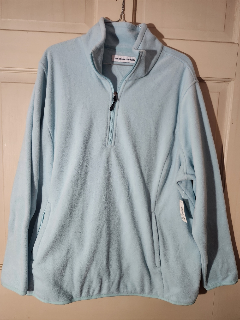 Amazon Essentials Light Blue Women's Quarter-Zip Fleece Pullover